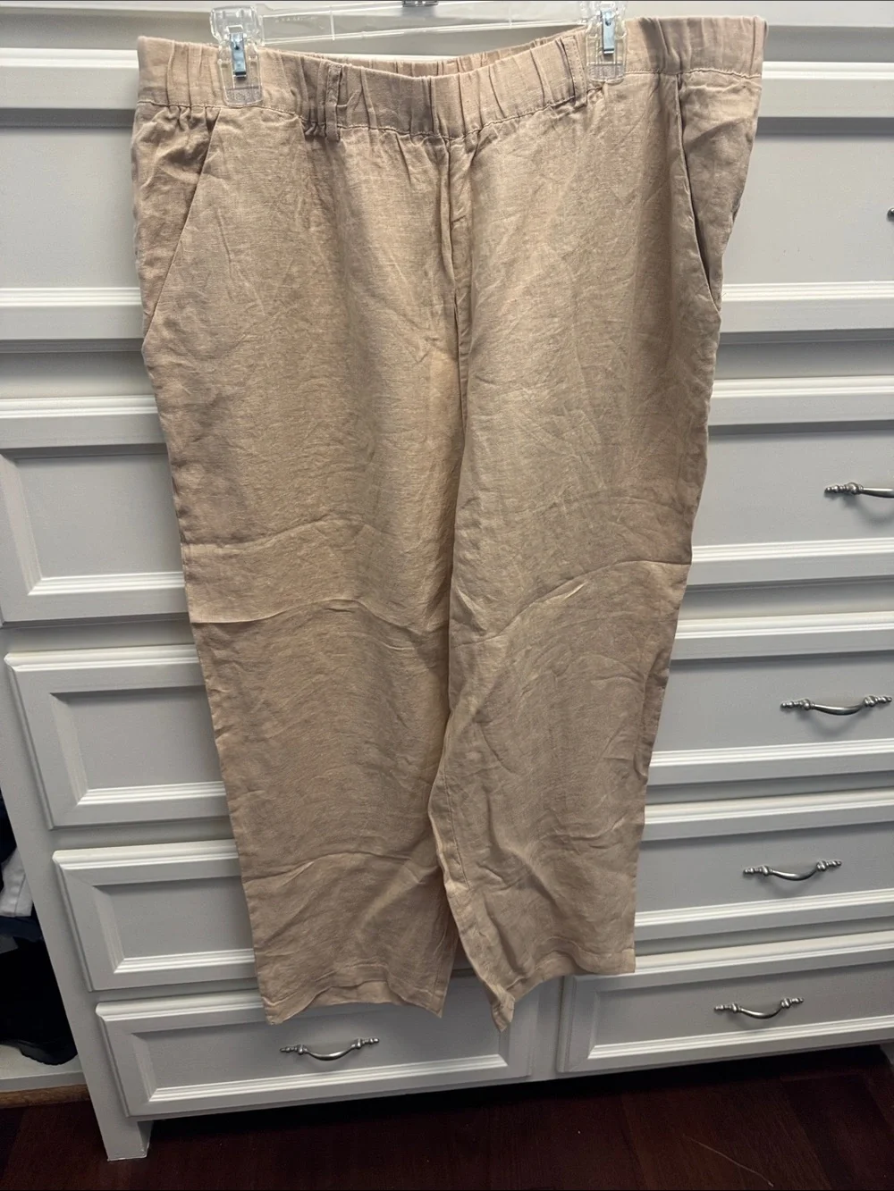 Quince Beige Elastic-Waist Chinos